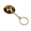 Antique Cowboy Hat Shaped Key Ring Holder Stylish Copper Alloy Pendant Keychain Ornament For Outdoor Enthusiasts