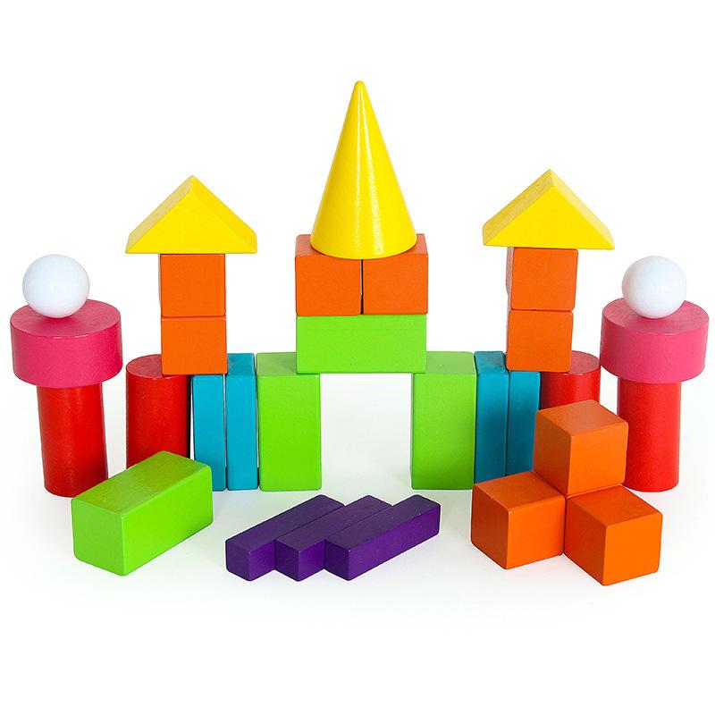 Bai Fen Bai Dolls And Toys Primary School Mathematics Teaching Aids, Three-Dimensional Geometry Model, Cube Cylinder, Cone Shape, Cuboid Building Block