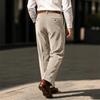 Pantaloni Eleganti da Uomo in Velluto a Gamba Dritta con Tasche Anteriori per Affari e Vacanze