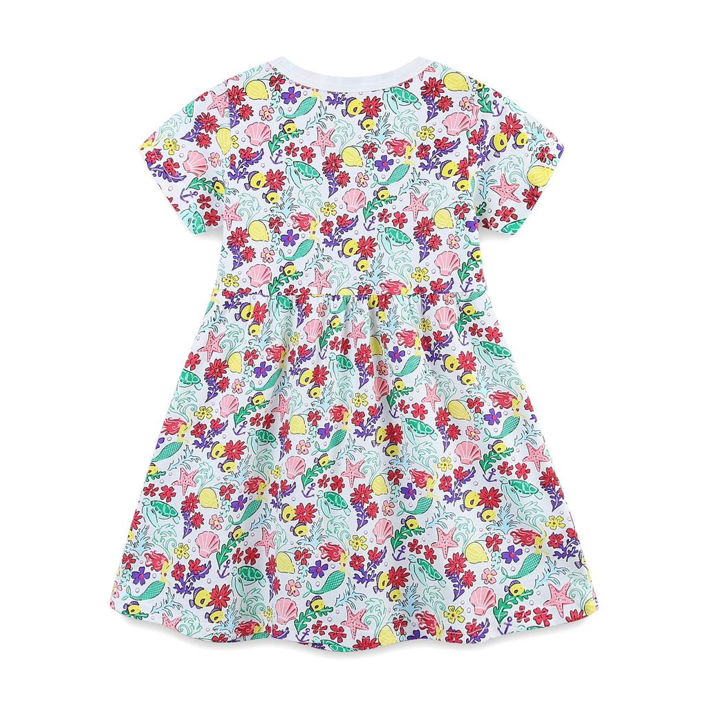 Sommer Neuheiten: Prinzessinnenkleid für Mädchen Entzückendes Blumenmuster Kinderkleid Sommer Kurzarmkleid