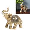 Gyllene Elefant Staty Figur Skulptur Dekoration Hem Bar Kontor Hantverk Dekor Gåva