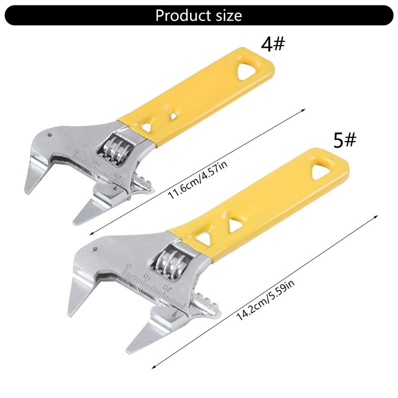 MultiPurpose Steel Spanner 20mm Most Opening Jaw Design For Tight Space With NonSlip Rubber Handle Adjustable Wrench