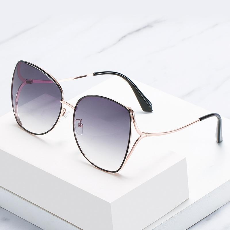 Men Women Sunglasses Square Polygon Sun Glasses Brand Designer Retro Shades Metal Frame Eyewear TOP UV400