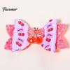 Girls Hair Accessories for Summer Cute Fruit Bow Clip, Artificial Leather Clips, Decorative Pins with Clips Matching Outfits