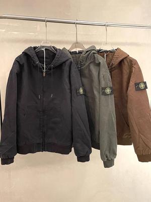 Retro Distressed Washed Thick Hooded Cotton Jacket