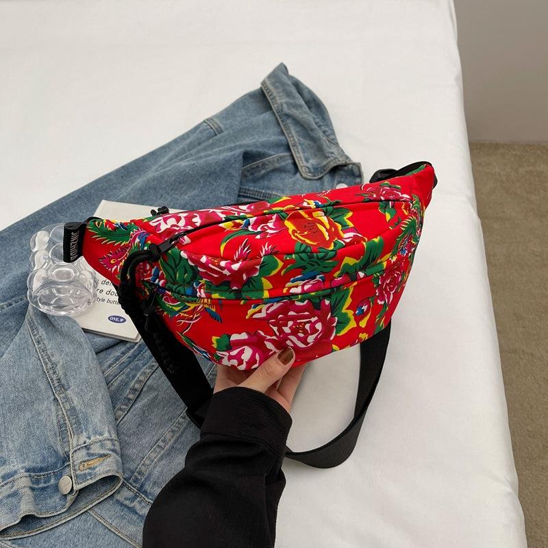 

Fashion oblique span bag retro personalized breast bag 2025 early spring new casual fanny pack trendy couple single shoulder satchel