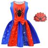 New Halloween Models, Sleeveless Girls' Skirts, Grid Cartoon Digital Printing, Bow Girls' Dresses + Bags.