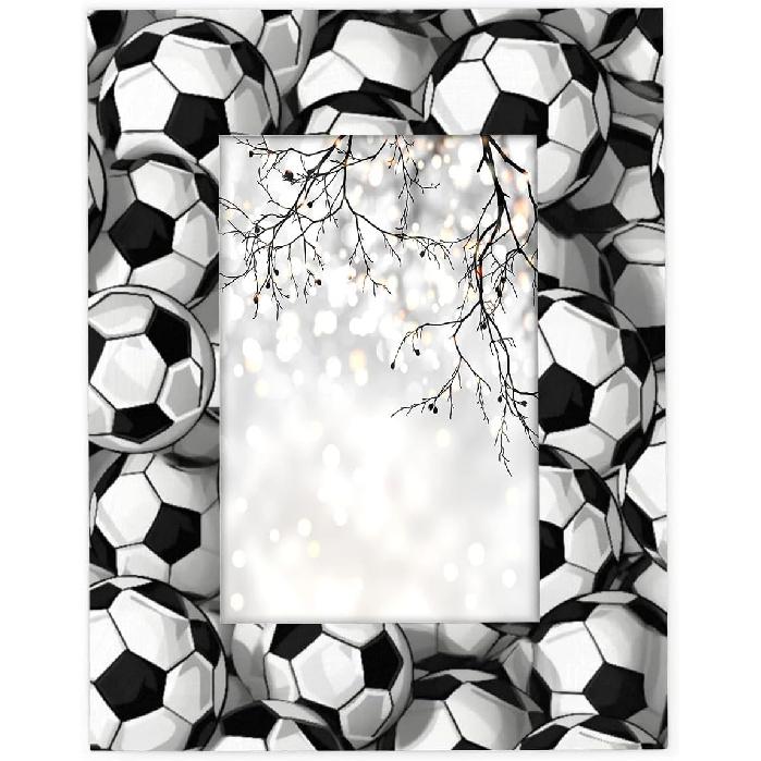 Soccer Balls 5x7 Picture Frame, Photo Frame 5x7 for Wall Hanging and Tabletop Display, Photo Picture Frame for Vertical or Horizontal Display