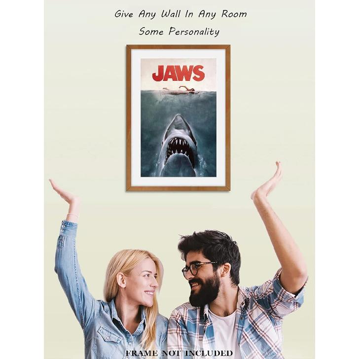 Christ-EZ Jaws - Movie Poster Cool Wall Decor Art Print posters for room aesthetic - Matte Poster Frameless Gift 11 x 17 inch(28cm x 43cm)