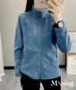 Fleece Jacket with Stand Perfect for Outdoor and and Features Long and Slimming Casual Size M-Sing Women's Full-Zip Collar, Golf, Activities, Fall,
