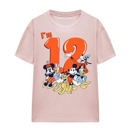 Mickey Mouse & Friends Womens/Ladies Vintage Group 12th Birthday T-Shirt