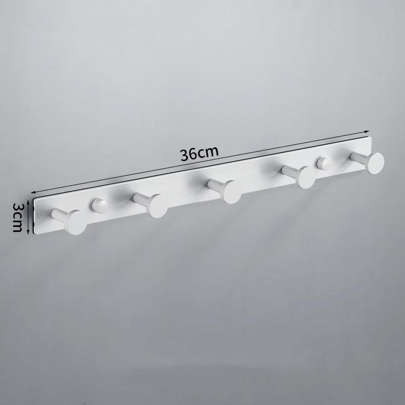 Gray Aluminum Wall Mounted Bathroom Clothes Coat Hook Bedroom Storage Hook Clothes Hanger Hooks Black Bathroom Towel Hook