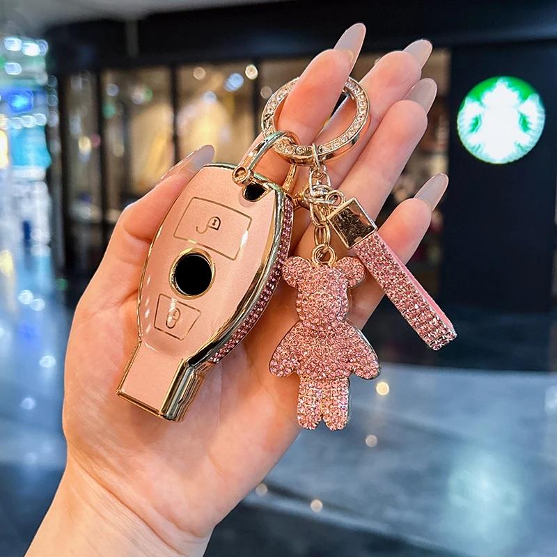 For Mercedes Benz keycase C E A B S Class GLE GLA GLB GLC GLS AMG Car key bag exquisite durable car accessories Car Key Case