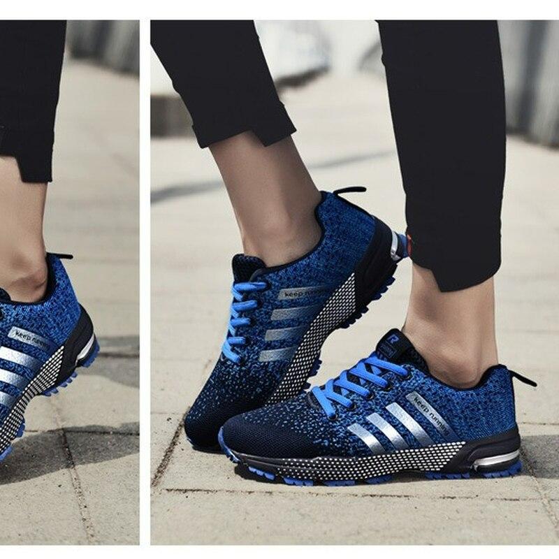 Nové sportovní boty Létající pletená síťovina Pánské běžecké boty Venkovní prodyšné Neformální Trendové pánské boty