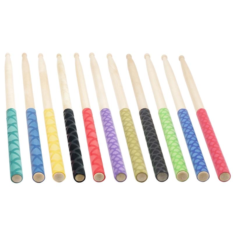 1 Pair Drum Stick Heat Shrink Tube Wraps Drumstick Grips Absorb Sweat Sleeve