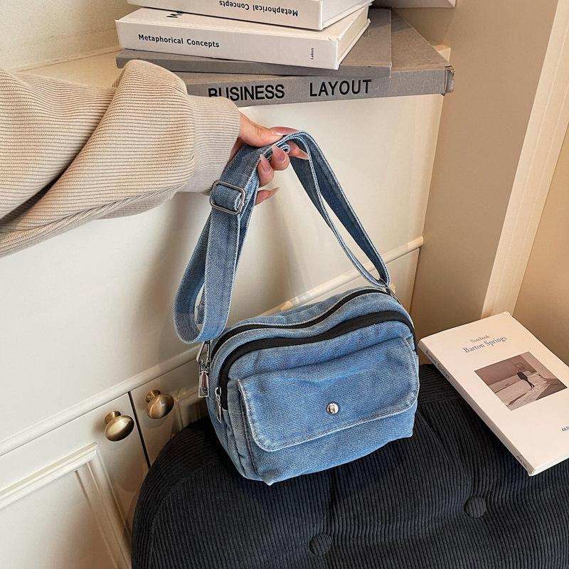 

Джинсовая маленькая сумка женская сумка новая городская простая повседневная на плечо сумка-мессенджер сумка для мамы чёрный