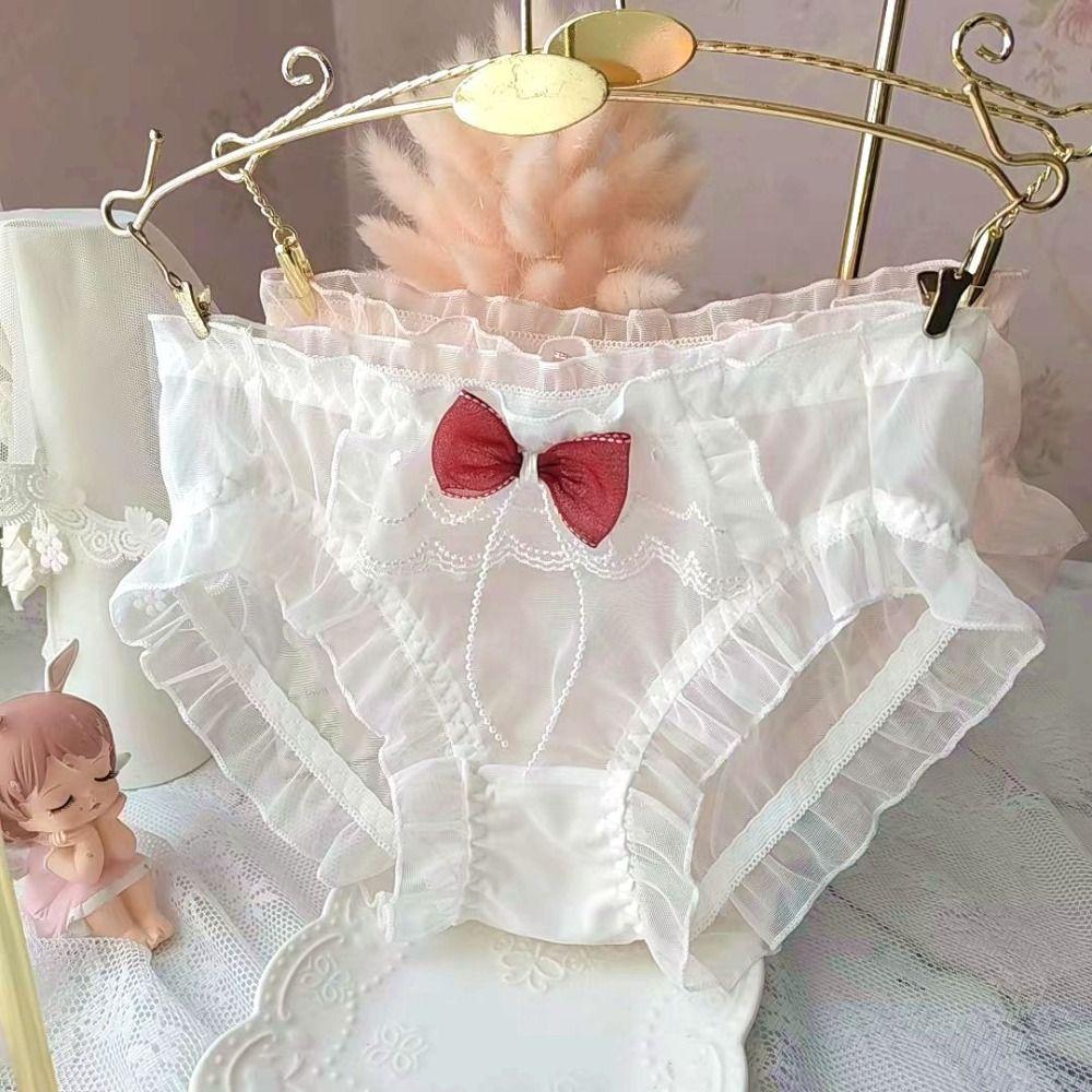 Bowknots Sexy Underwear Princess Ruffle Briefs Cute Lingerie