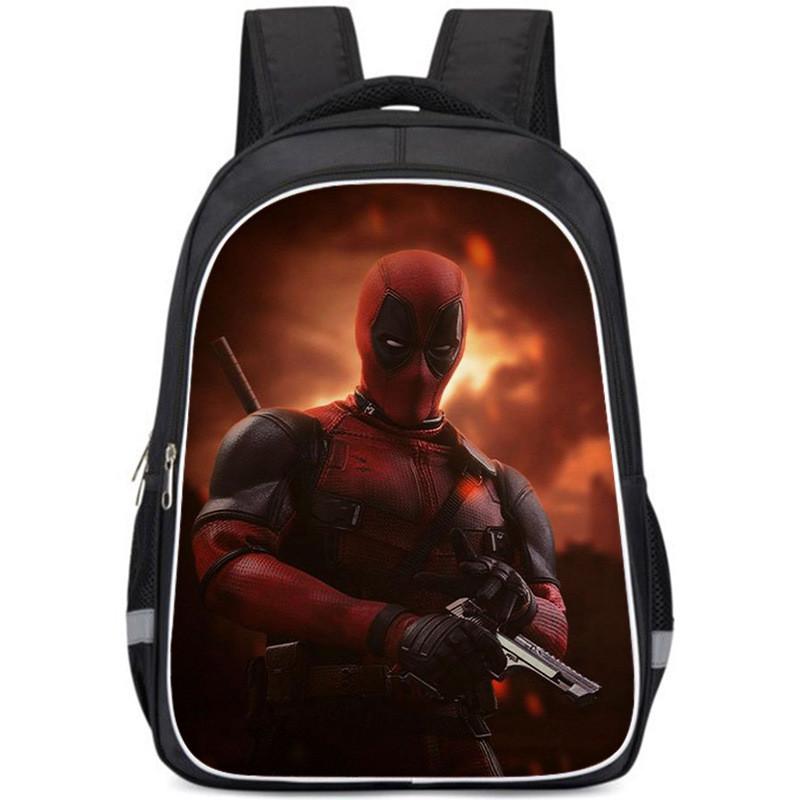 Spacious Deadpool Oxford Cloth Backpack For Kids School Lightweight And Durable