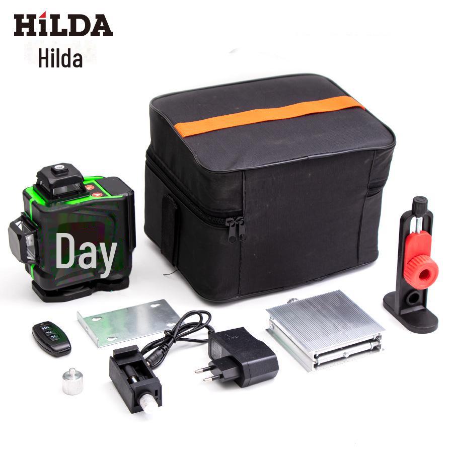 Hilda 4D 16-Line Green Laser Level for Floor and Wall Precision