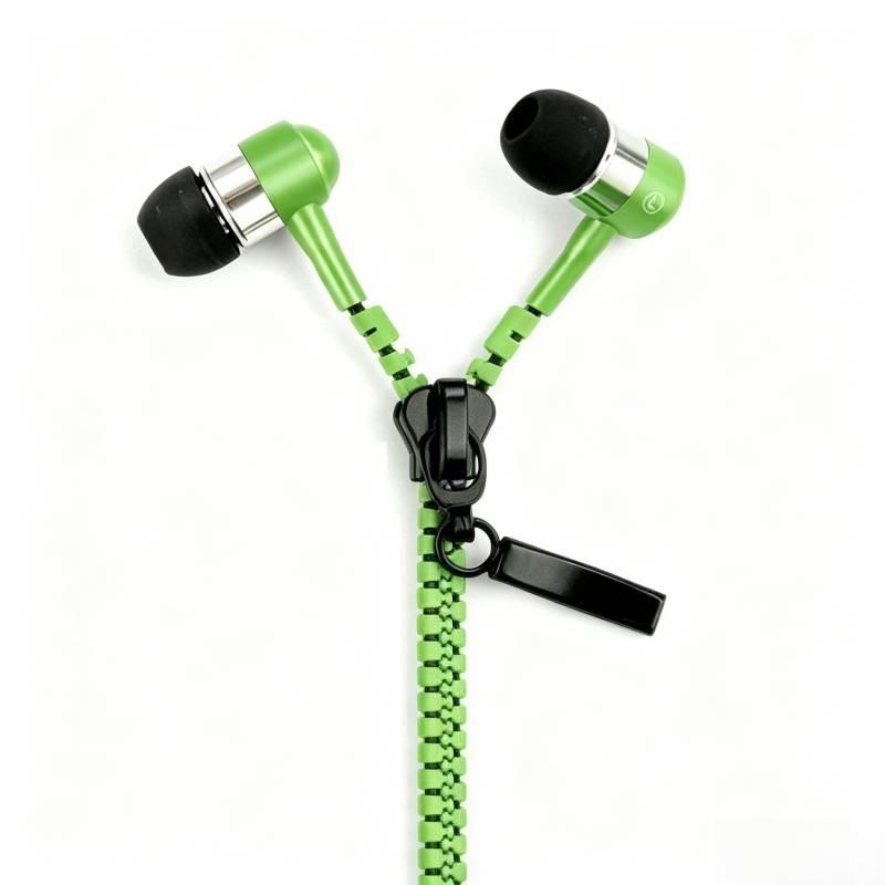 Fashion Zipper Earphones With Microphone For Music Lovers And Commuters