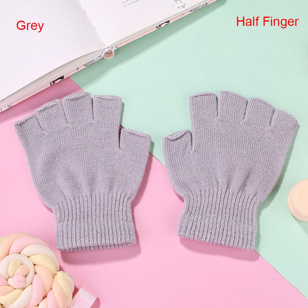 Neue fingerlose schwarze Netzhandschuhe für Herren/Damen, warm, dehnbar, elastisch, modisch, für den Winter, Outdoor, Halbfinger, warmes Fahrradzubehör