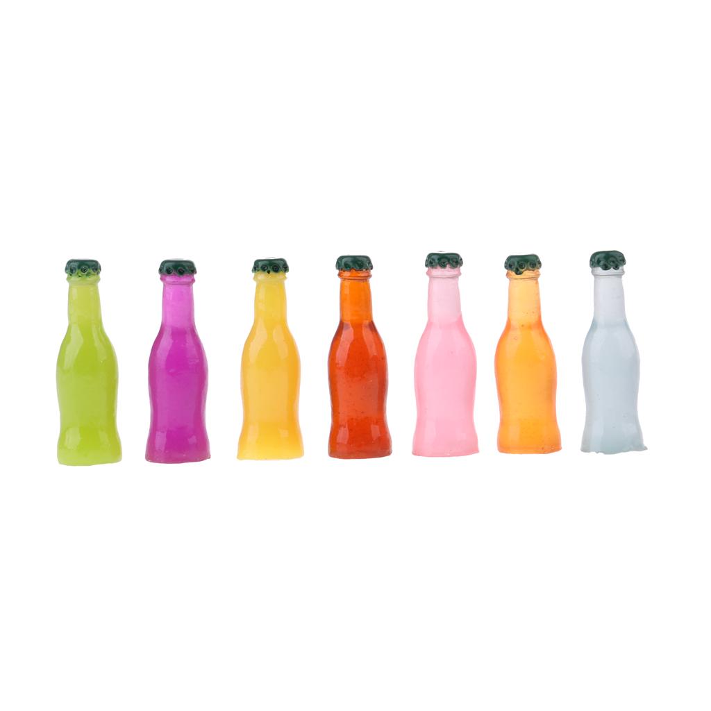 6er Set 1//12 Puppenhaus Miniatur Weinflasche 4pcs Mini Cocktail Weinregals