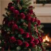 Background Wall Decor Christmas Velvet Ball Garland Hanging Decoration  Birthday Party Supplies