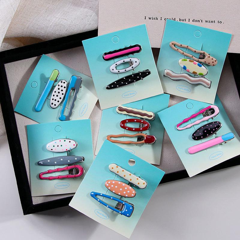 Dopamine Girl Colorful Makeup Duckbill Clips Set - Hairpins & Hair Accessories for Side Bangs