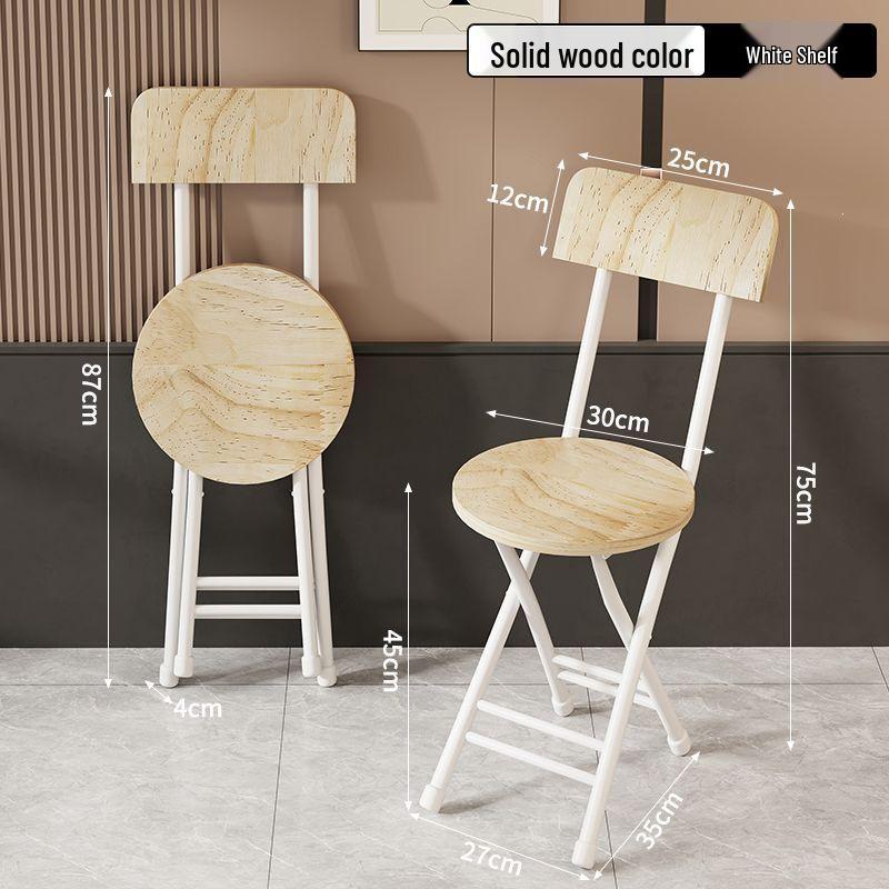 Folding Office & Leisure Chair with Backrest - Computer, Home, Training & Portable Stool