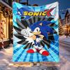 Sonic-mønstret pledd til hjemmedekorasjon, seng, sofa, bilreise, camping, egnet for alle årstider, bursdags- og julegave