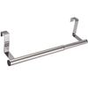 Creative Stainless Steel Single Pole Towel Rack No Punch Cabinet Door Back Rag Hanger Multi-purpose Bathroom Towel Bar