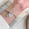 Women's Silver 925 Chain Heart Smile Heart Bracelet