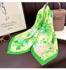 Korean Style Floral Printed Small Square Scarf Women Summer Spring Versatile Neck Scarf