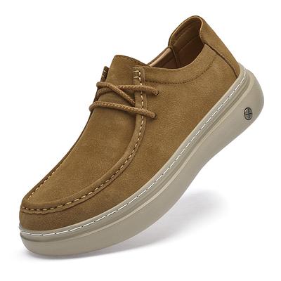 Scarpe da Ginnastica da Uomo Suede con Punta Tonda Resistenti per Esterno per la Primavera Comode e Casual in Pelle