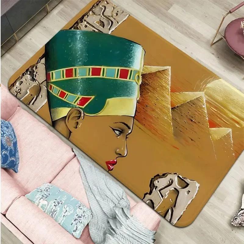 Ancient Egypt Egyptian Door Mat - Non-Slip Home Decor Washable Rugs for Kitchen, Corridor, Bathroom & Hallway Entrance