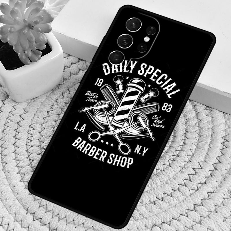 Barber Stripes Scissors Phone Case for Samsung Galaxy Note 10 Pro S26 Ultra S23 S24 FE S25 S21 S22 PLUS Shockproof Cove
