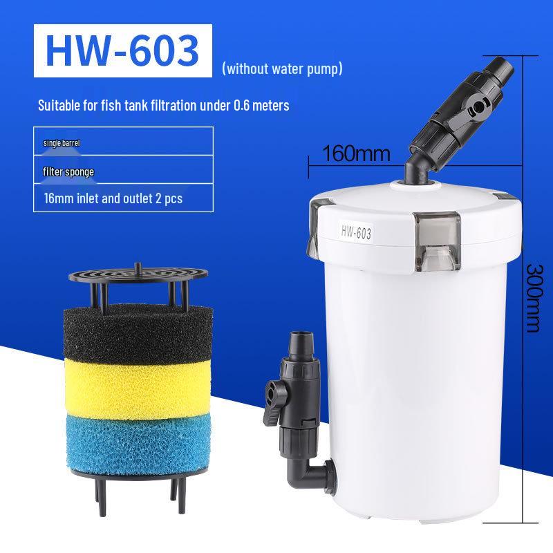 Jialu Transparenter Externer Fischbeckfilter - Leiser Außenfilter für Aquarien.