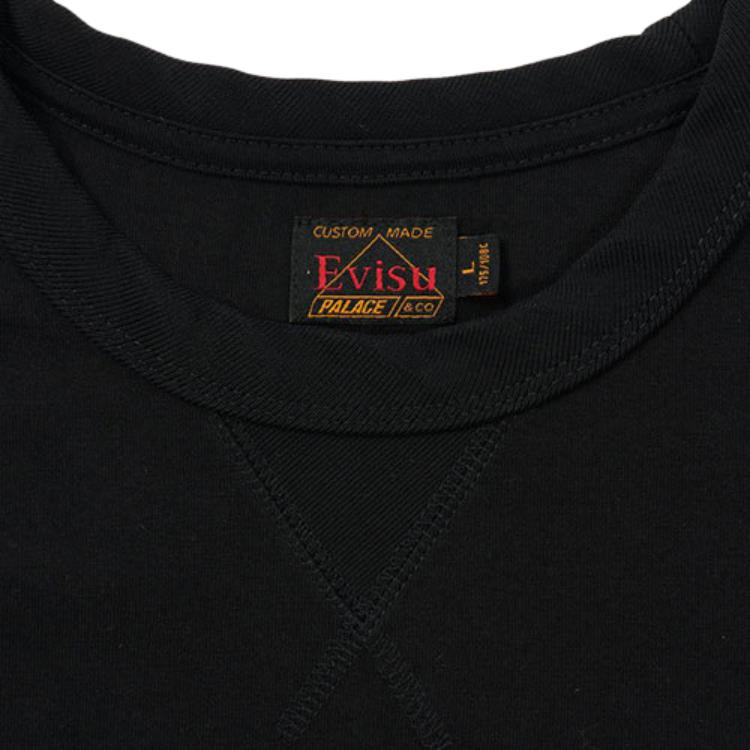 Palace X Evisu Multi-Pocket T-Shirt With Small Logo Print Unisex Tops Black P21EVTS002