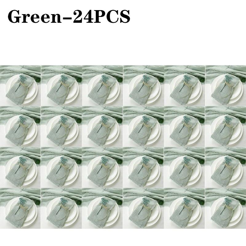 Solid Color Cotton Napkins with Fringed Edges Wedding Dinner Tablecloth for Banquet Party Graduation Event Elegant Dining Decor