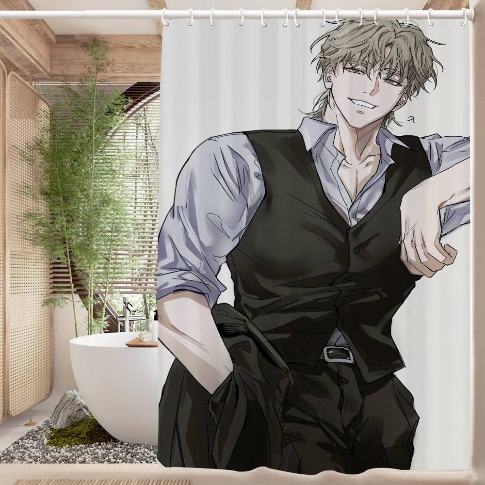 

Аниме Занавеска для душа «Прилив во время сумерек» - Водоотталкивающая и непротекаемая, Устойчивая к плесени и грибку для 90x180 cm