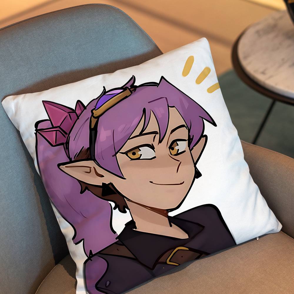 Luz Noceda Amity Blight Owl House Pillow Case Anti-Dustmite Pillowcase Invisible Zipper Silky Short Plush Sofa Cushion Cover