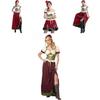 Deutsches Bayerisches Bierdirndl für Damen mit elastischer Taille und Spitzendetails