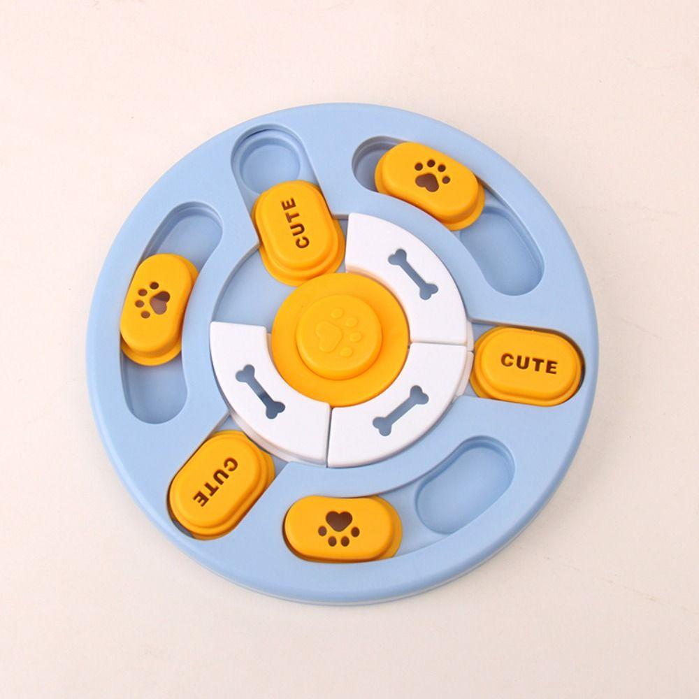 Interactive Dog Puzzle Toy Rotating Pet Leakage Tray Funny Pet Slow Food Bowl Sniffing Hiding Food