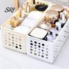 Multi-purpose Storage Container Box Foldable Stackable Organizer with Ventilated Hollow Design Dry Space Saving Bin for Household Travel Dormitory