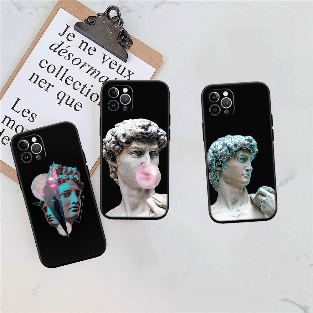 PP25 David Statue funny Soft Shell Phone Case for OPPO A3 Pro A72 A74 A76 A77 A77S A78 A79 A94 A95 A18 A40M A58