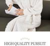 Women's Coral Fleece Thick Velvet Lined Bathrobe - Cozy Autumn/Winter Long Robe Pajamas