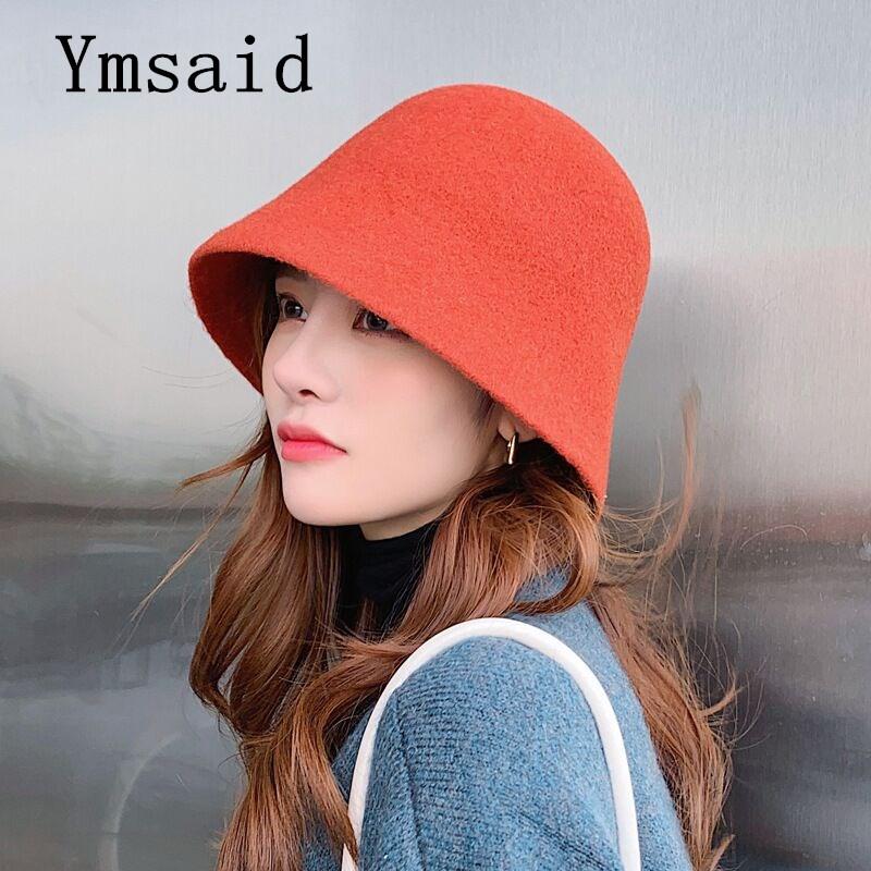 Winter Hats For Women Casual Short Brim Floppy Warm Wool Cloche Hat Elegant Lady Street Hat Temperament Wild Fisherman Hat