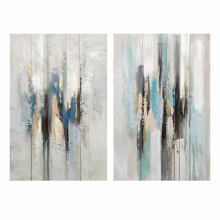Cadre Abstrait - Urbaine - 80 X 120 Cm - 2 Unités - Élégant - Moderne - Design Contemporain