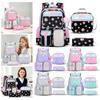 Girls Backpack Set with Shoulder Bag and Pencil Case, Printed Pattern School Bag for Teen Girls