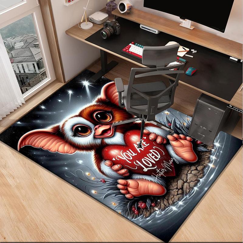 Mysterious Little Monster Office Rug Chair Mat, Game Carpet, Suitable for Front Door, Bedroom, Living Room, Desk, Holiday Gift